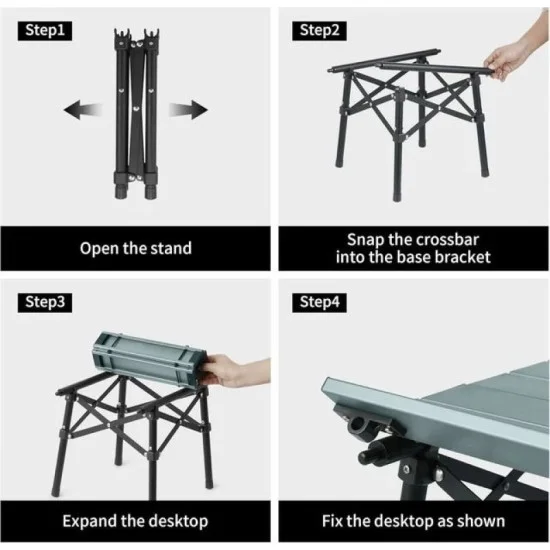 Naturehike Yamami Y01 Portable Folding Table - Grey (52*37.5*41)
